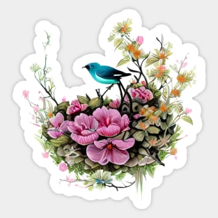 Birdie's Blossom Nest Sticker